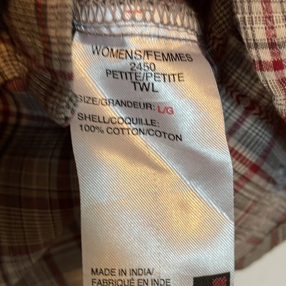 NWT Woolrich Mercer shirt Sz LP Plaid opalescent pearl snaps gray red black - Picture 11 of 12